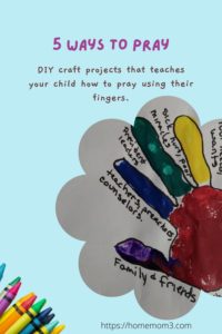 5 finger prayer craft for Kids