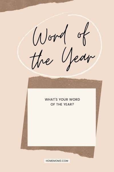 Picking your word of the year