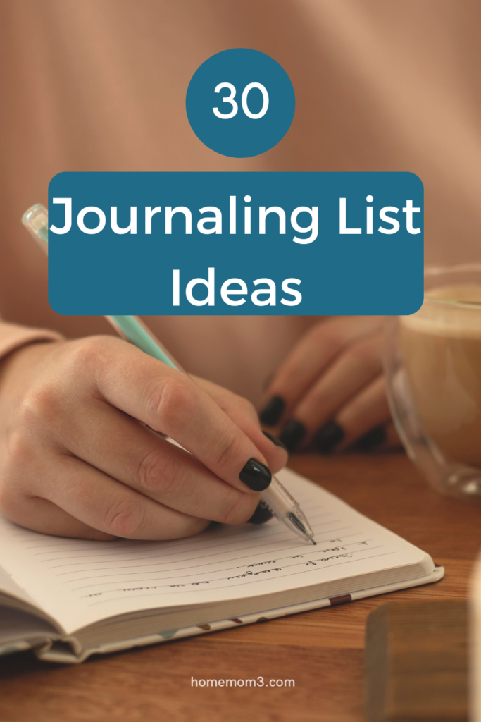 30 Journaling list ideas with a girl writing in her journal