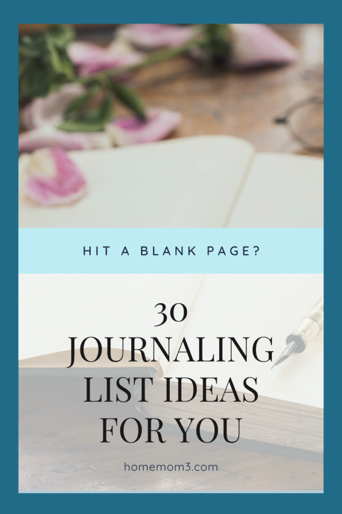 30 journaling list ideas for you