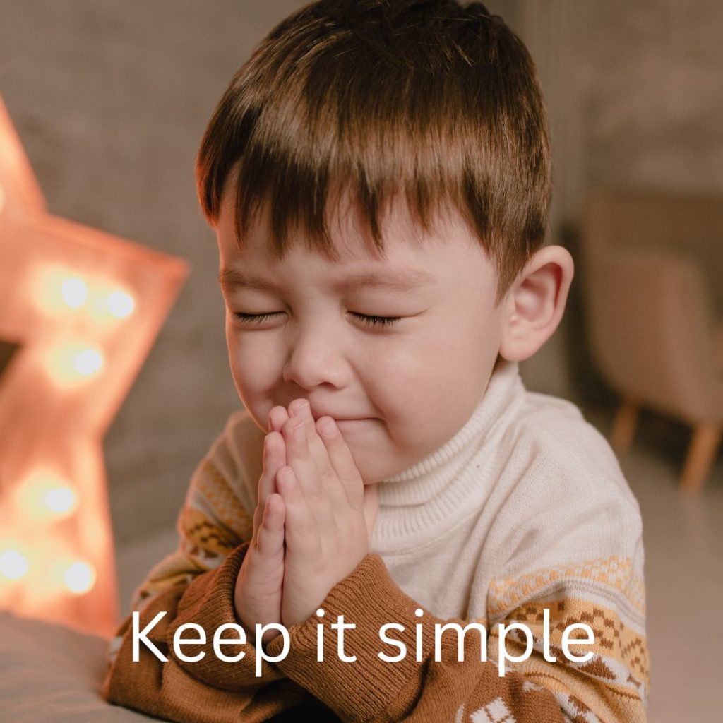 Keep prayers simple: Teach kids to pray